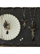 Hoshibako Works Dark Night Lily Crystal Brooch and Necklaces(Pre-Made/Full Payment Without Shipping)